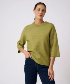 Pull mélange laine et alpaga manches larges