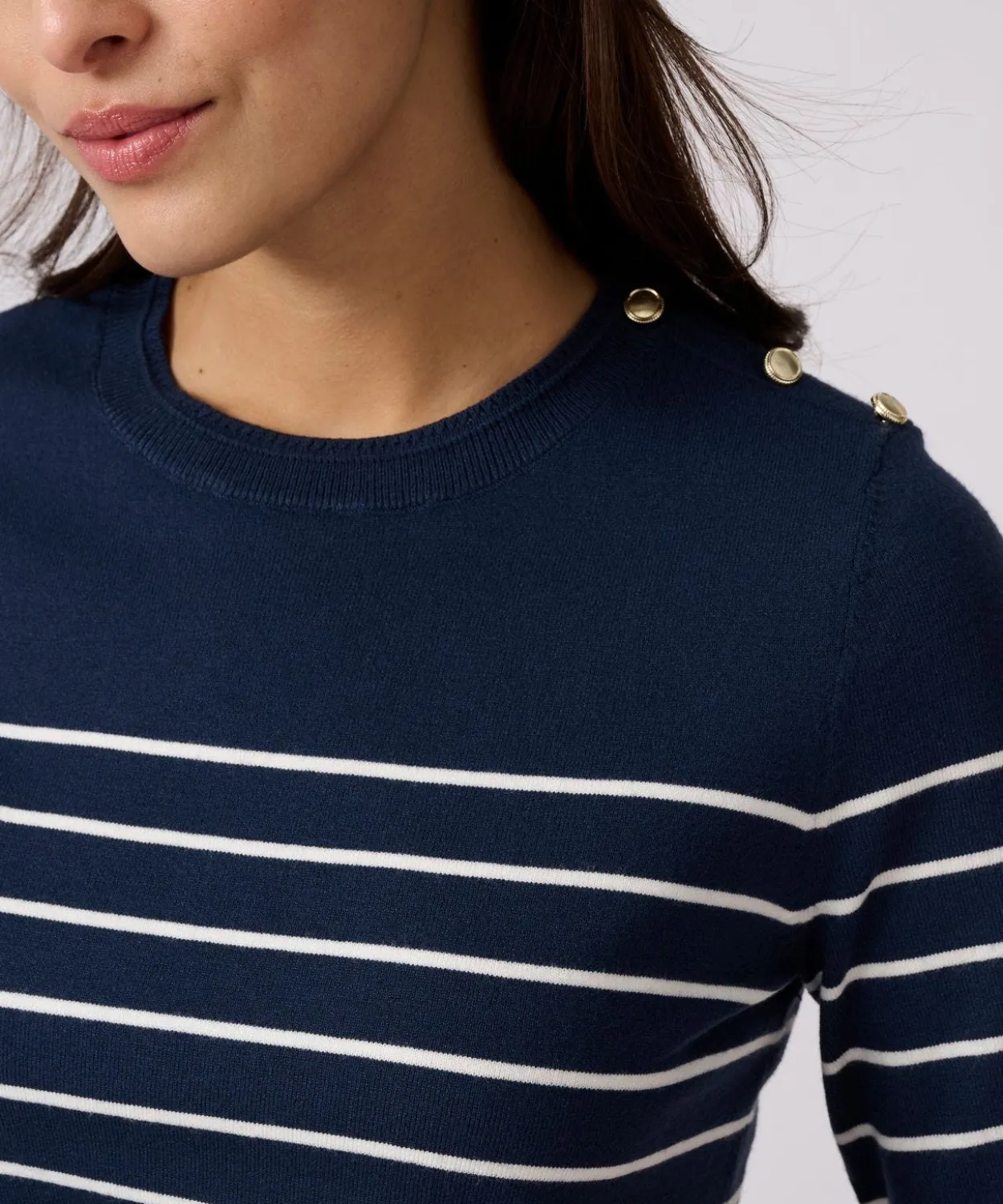 Pull rayé manches aux coudes