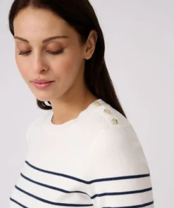 Pull rayé manches aux coudes
