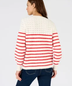 Pull rayures et maille ajourée Thermolactyl