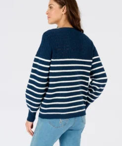 Pull rayures et maille ajourée Thermolactyl