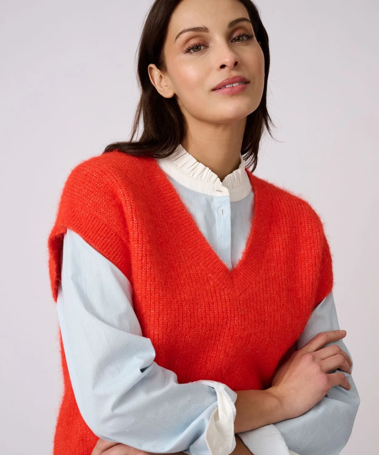 Pull sans manches maille perlée Thermolactyl