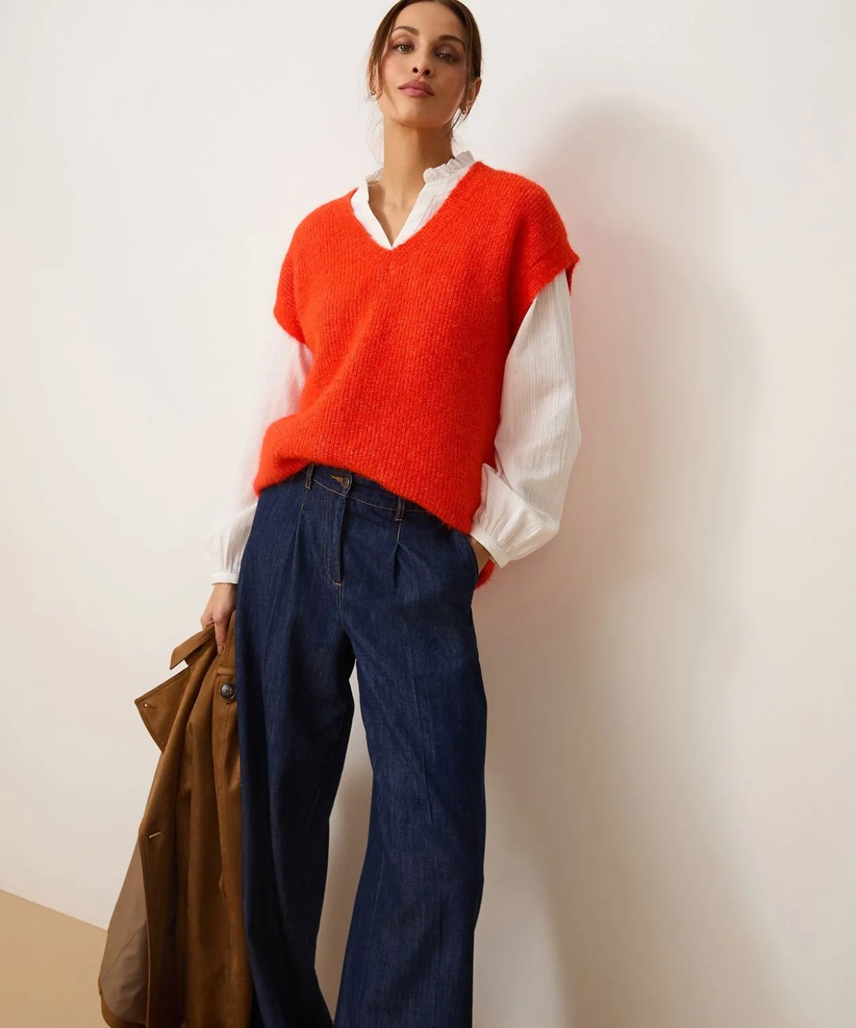 Pull sans manches maille perlée Thermolactyl