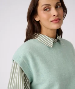 Pull sans manches toucher doux