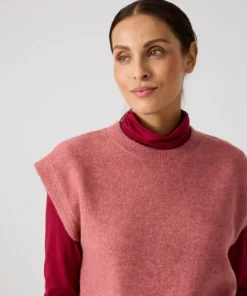 Pull sans manches toucher doux