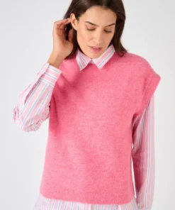 Pull sans manches toucher doux