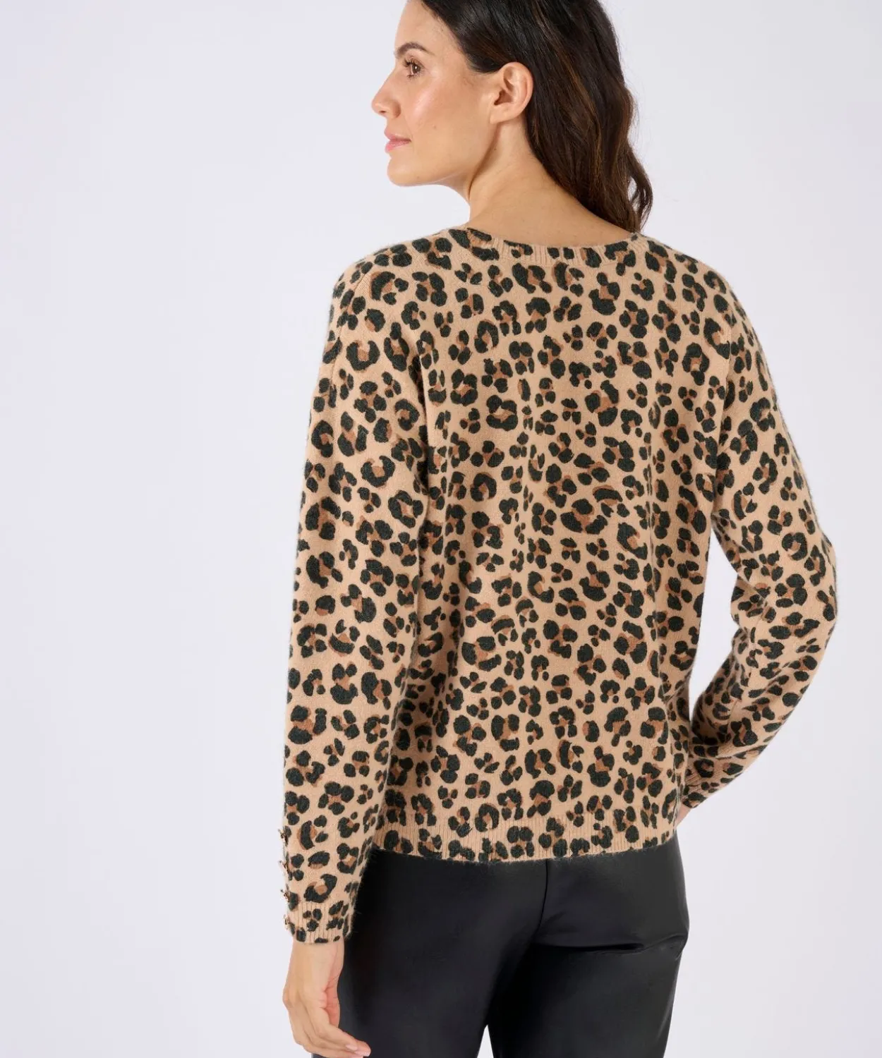 Pull Thermolactyl à boutons uni ou imprimé animalier