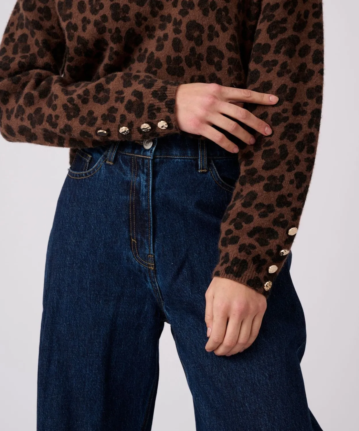 Pull Thermolactyl à boutons uni ou imprimé animalier