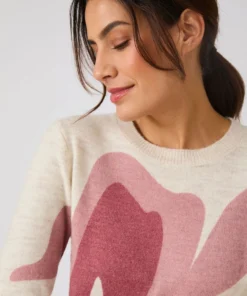 Pull toucher doux imprimé