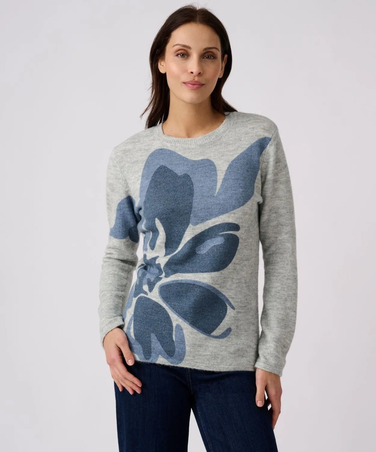 Pull toucher doux imprimé
