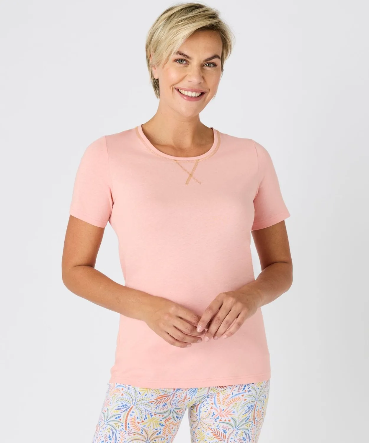 Pyjacourt fantaisie, maille jersey pur coton peigné