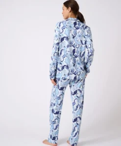Pyjama boutonné tissu satiné