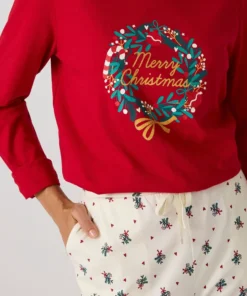 Pyjama de Noël en maille jersey pur coton peigné