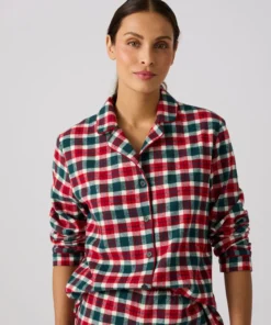 Pyjama en flanelle pur coton, femme