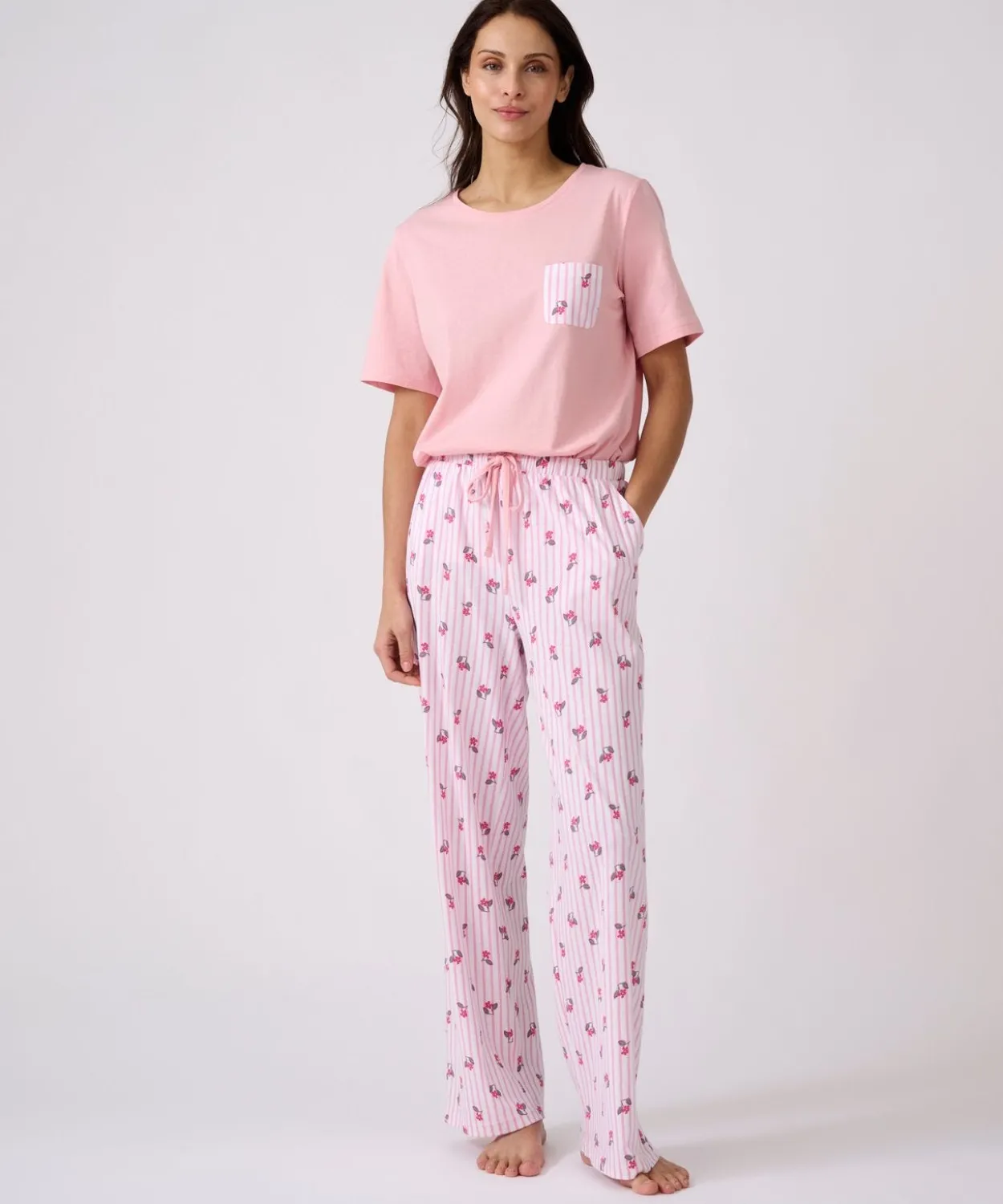 Pyjama en pur coton peigné