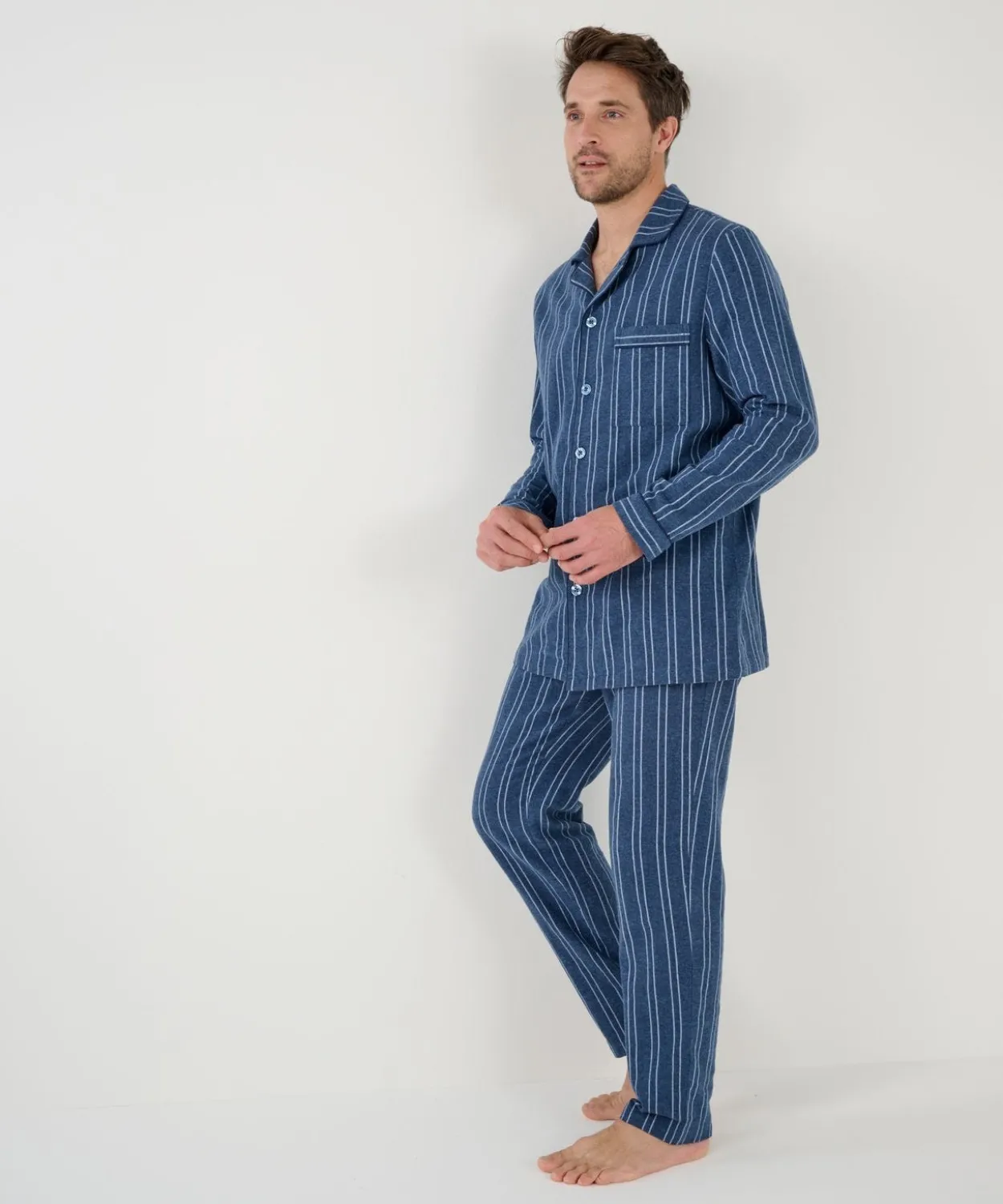 Pyjama flanelle grattée pur coton