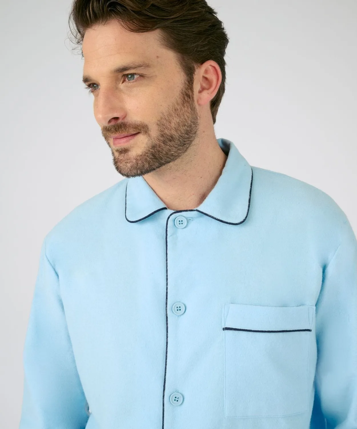 Pyjama flanelle grattée pur coton