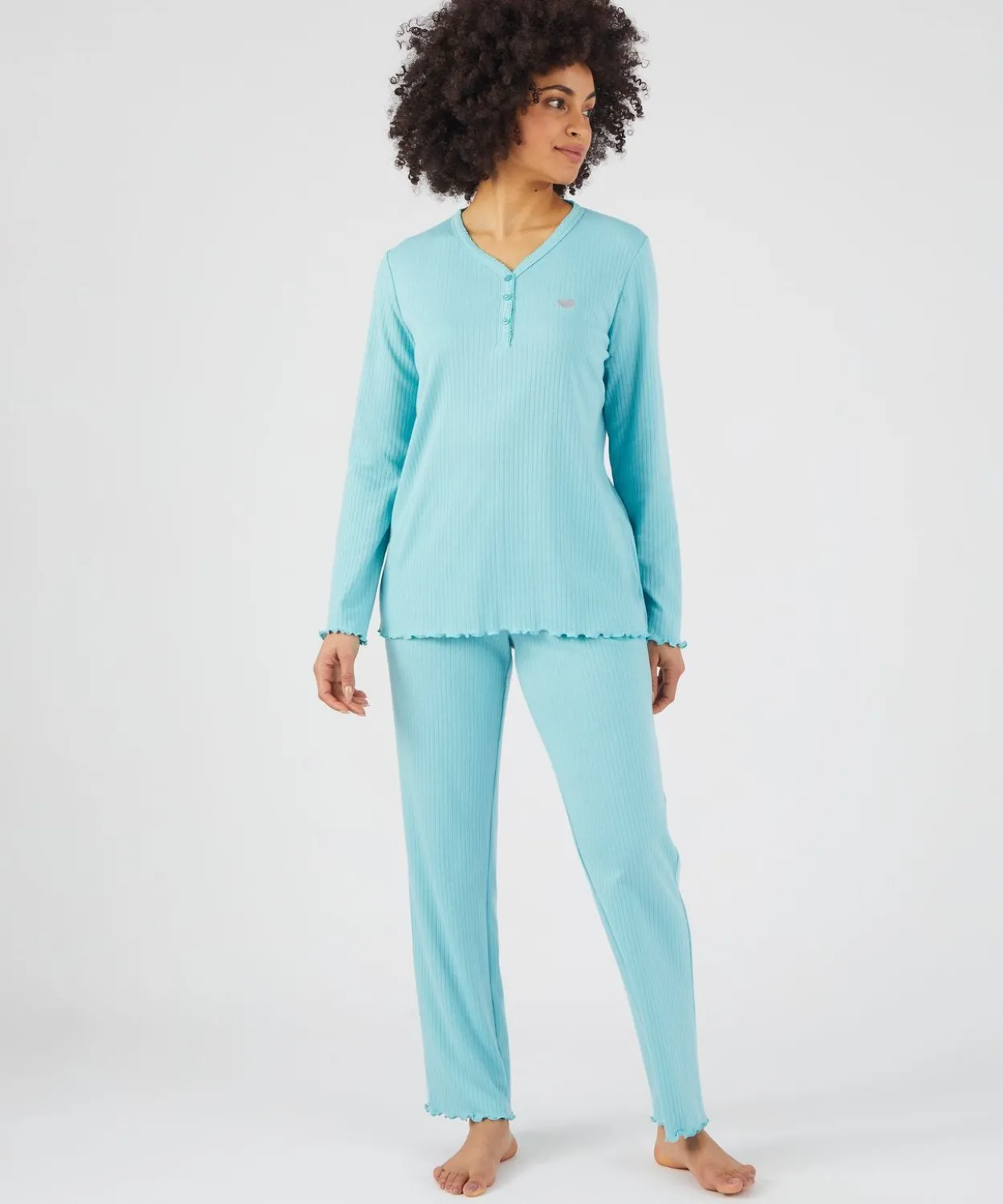Pyjama maille côtelée