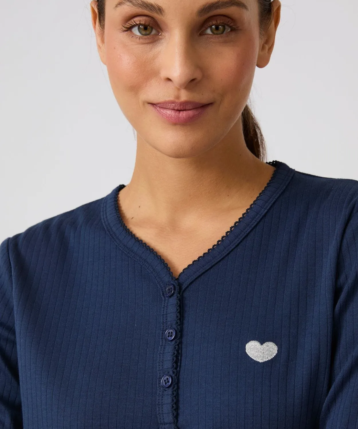 Pyjama maille côtelée