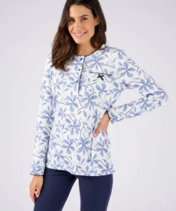 Pyjama maille côtelée, intérieur légèrement gratté