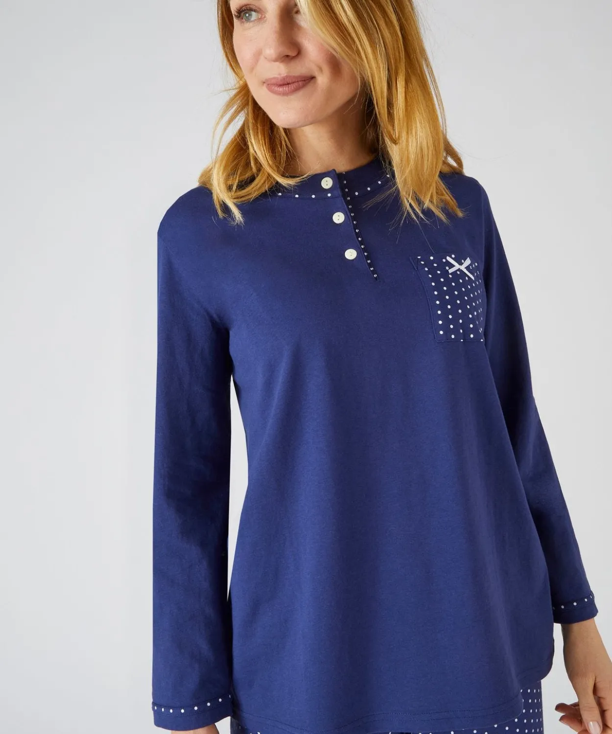 Pyjama maille jersey coton peigné