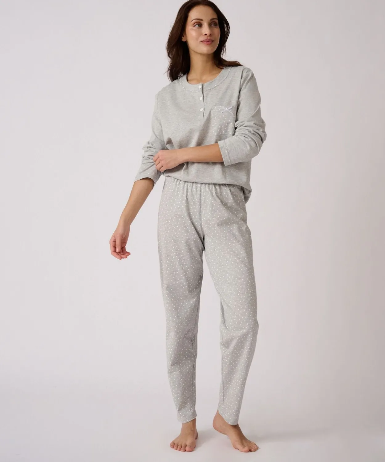 Pyjama maille jersey coton peigné