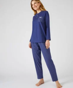 Pyjama maille jersey coton peigné