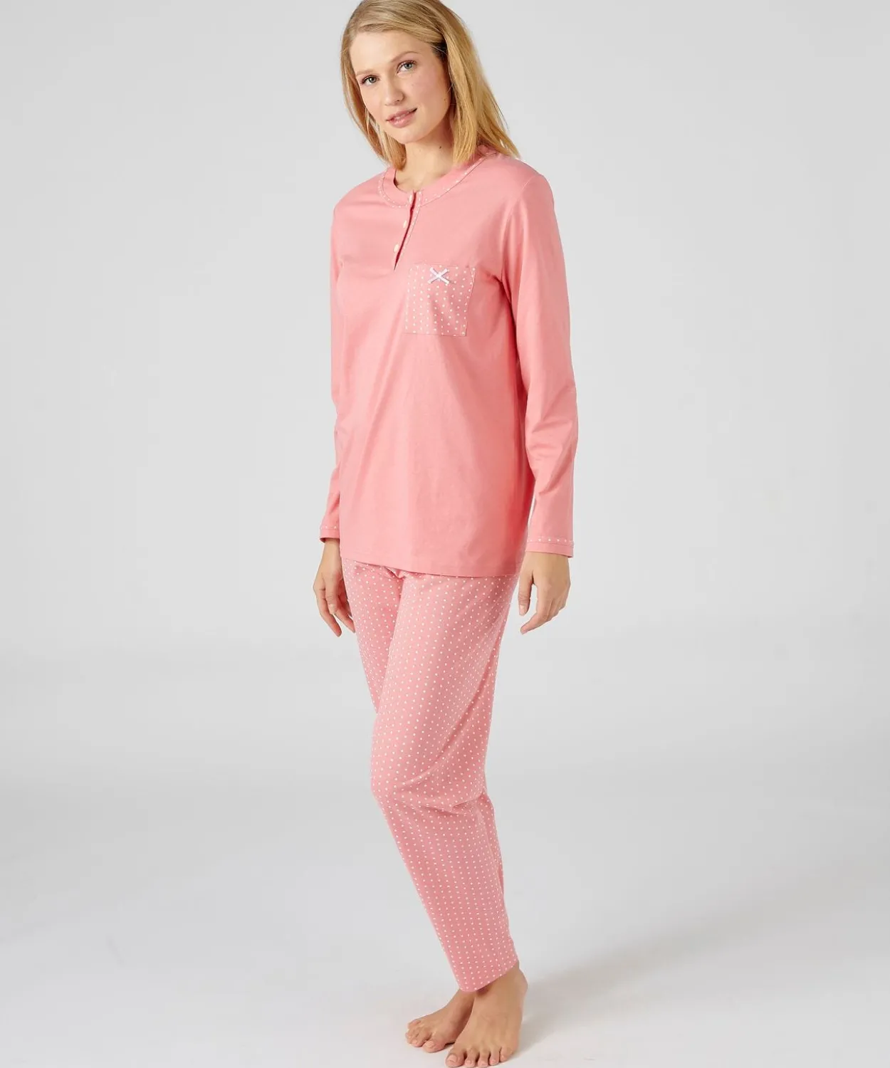 Pyjama maille jersey coton peigné