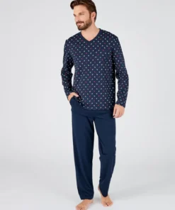 Pyjama maille jersey pur coton peigné