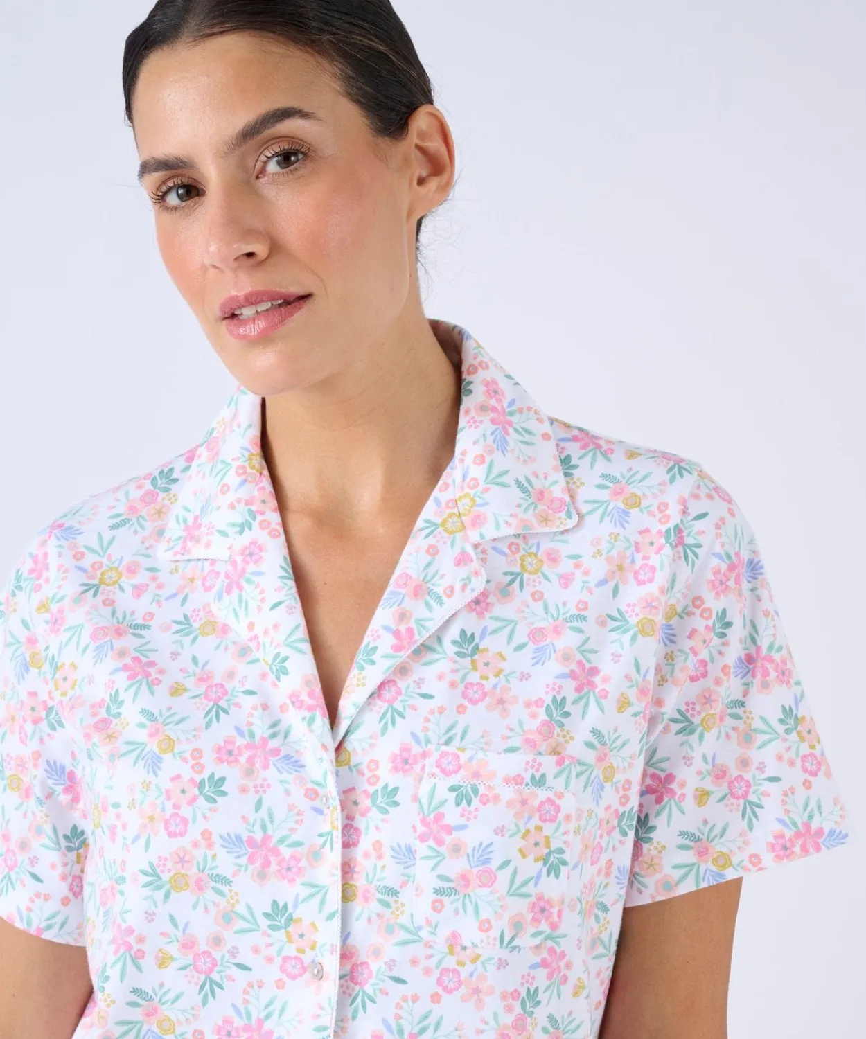 Pyjama 7/8ème boutonné