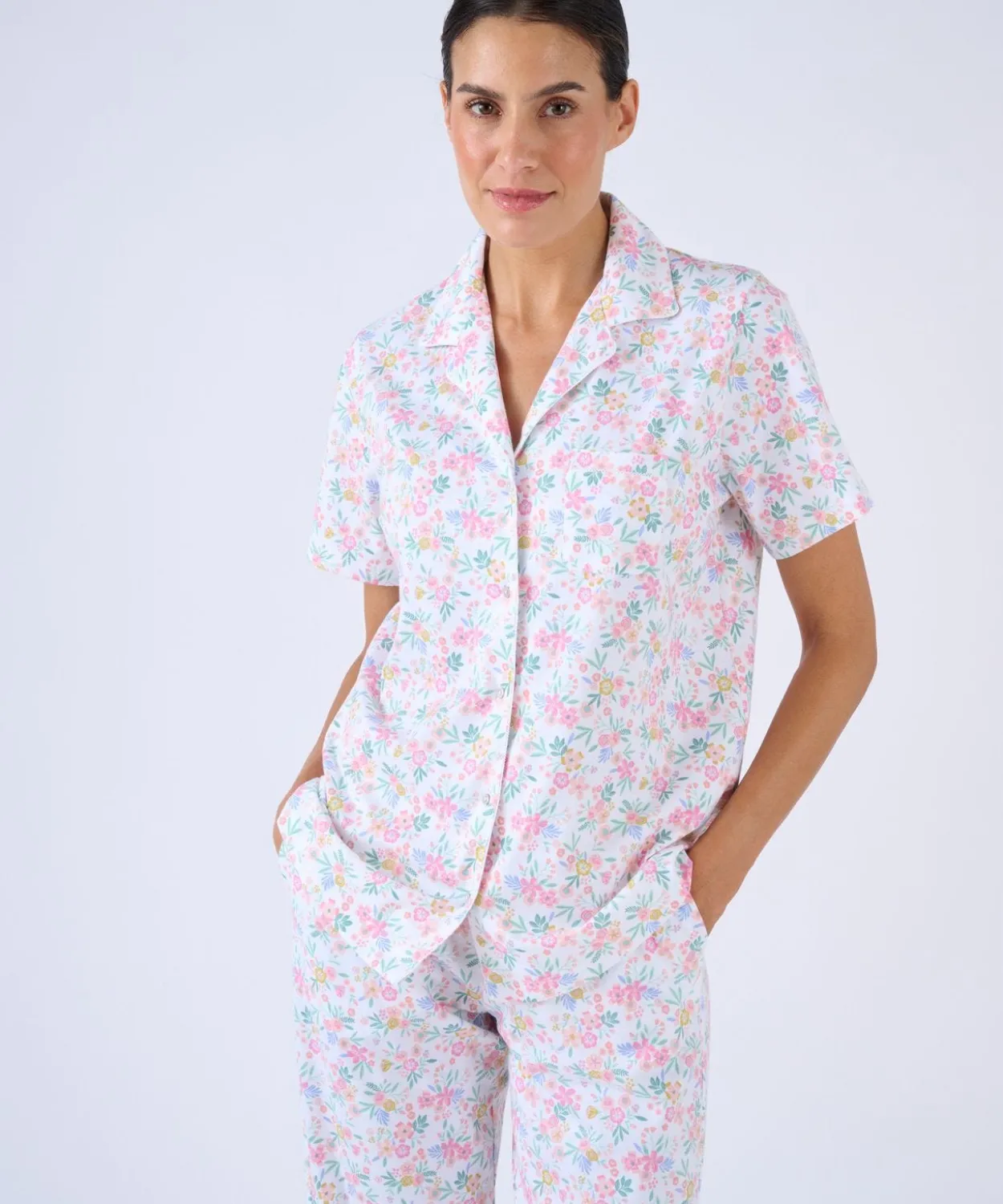 Pyjama 7/8ème boutonné
