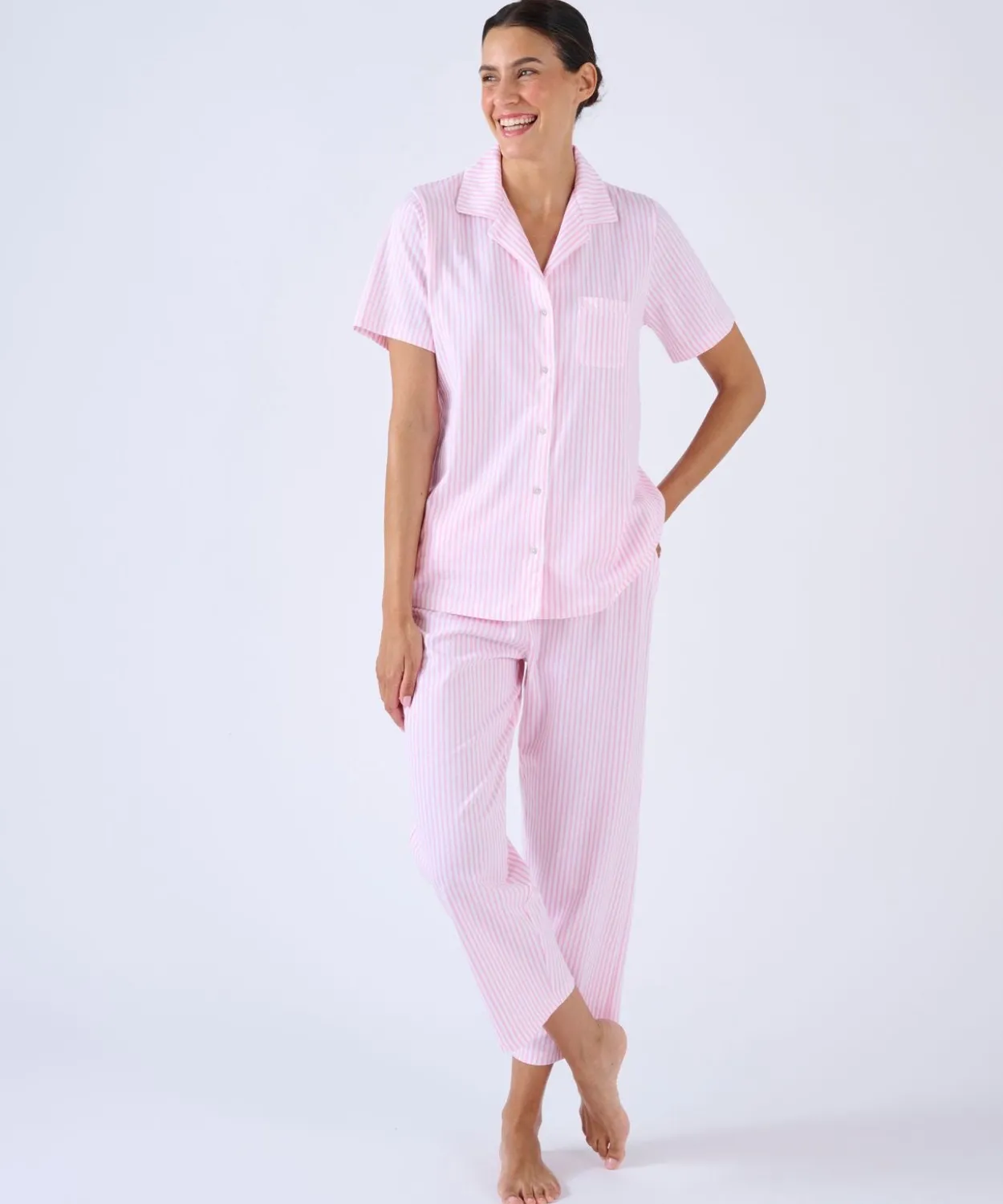 Pyjama 7/8ème boutonné