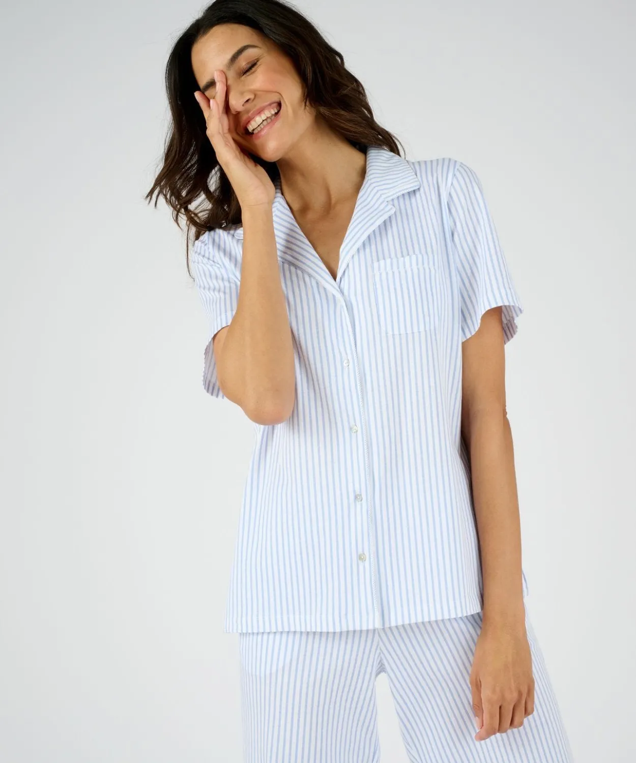 Pyjama 7/8ème boutonné
