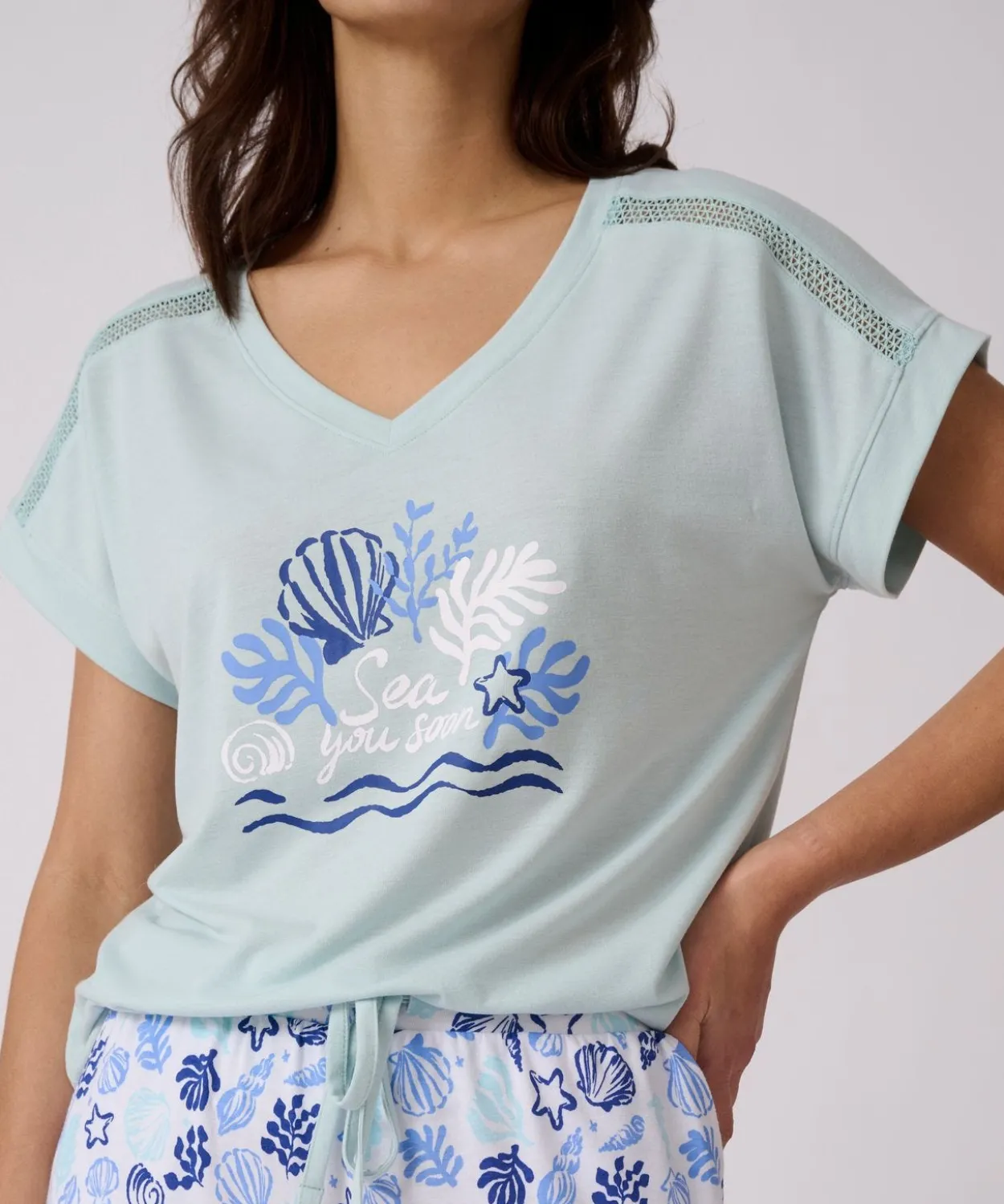 Pyjama 7/8ème Climatyl en maille jersey