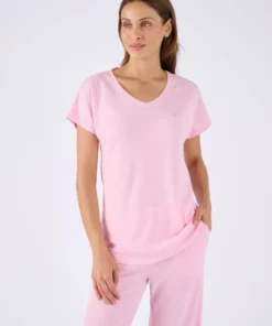 Pyjama 7/8ème en maille gaufrée