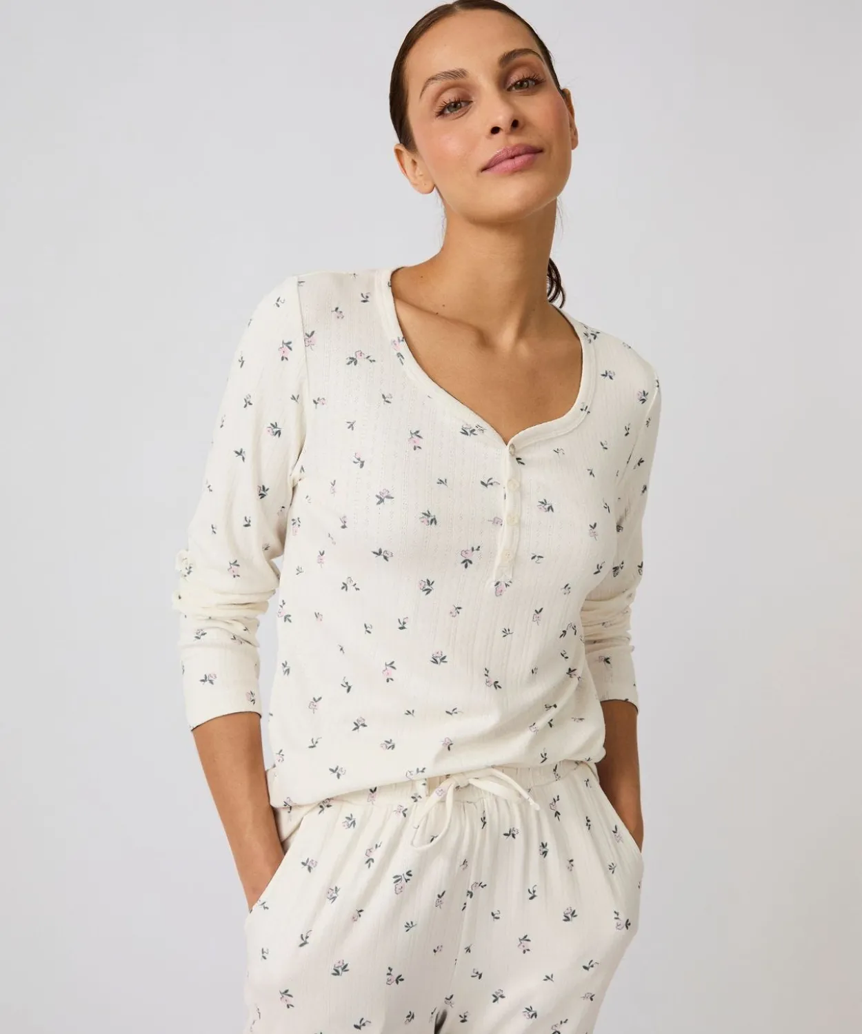 Pyjama Thermolactyl en maille pointelle