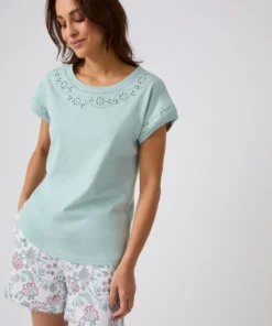 Pyjashort broderie anglaise