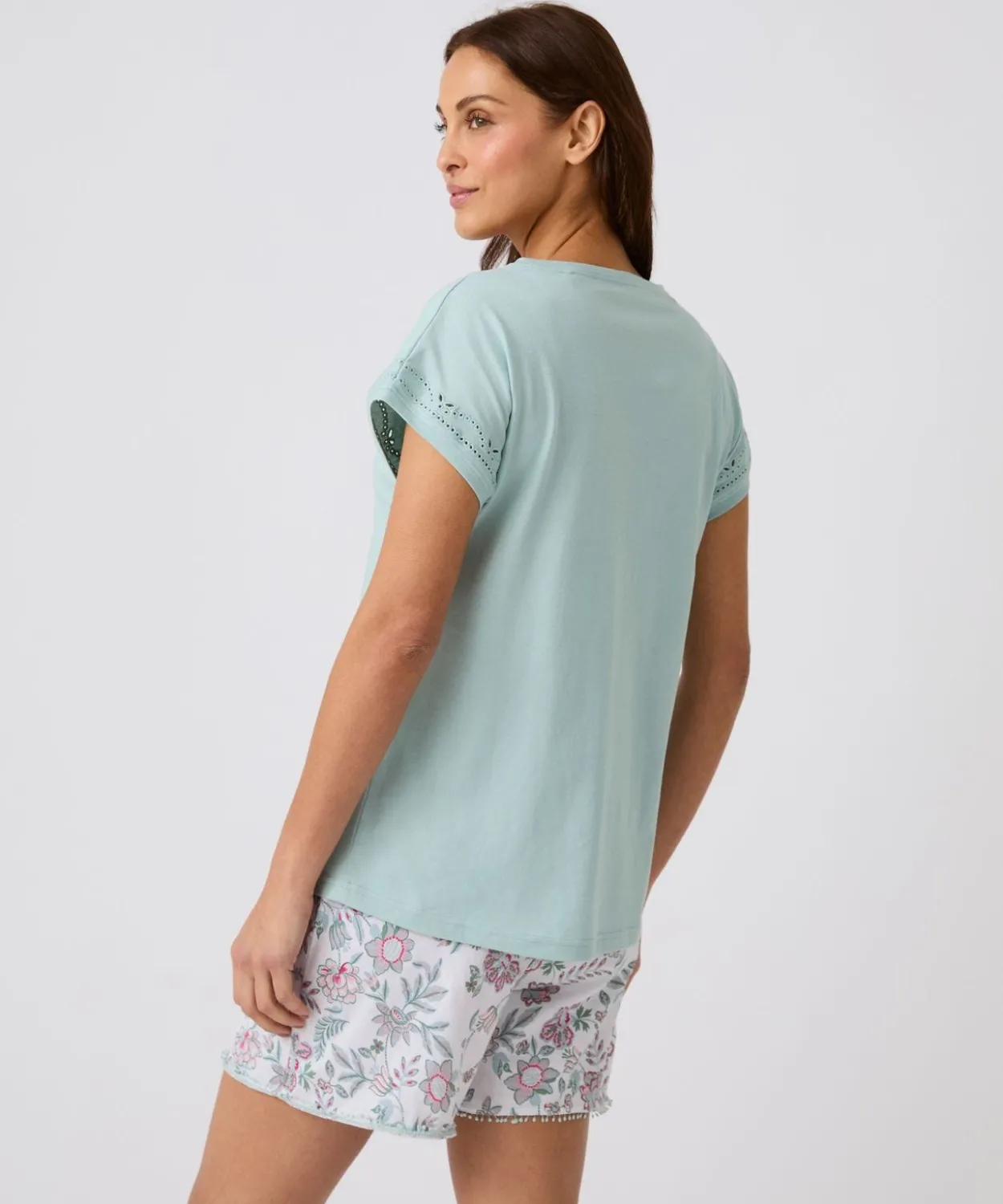 Pyjashort broderie anglaise