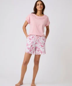 Pyjashort broderie anglaise