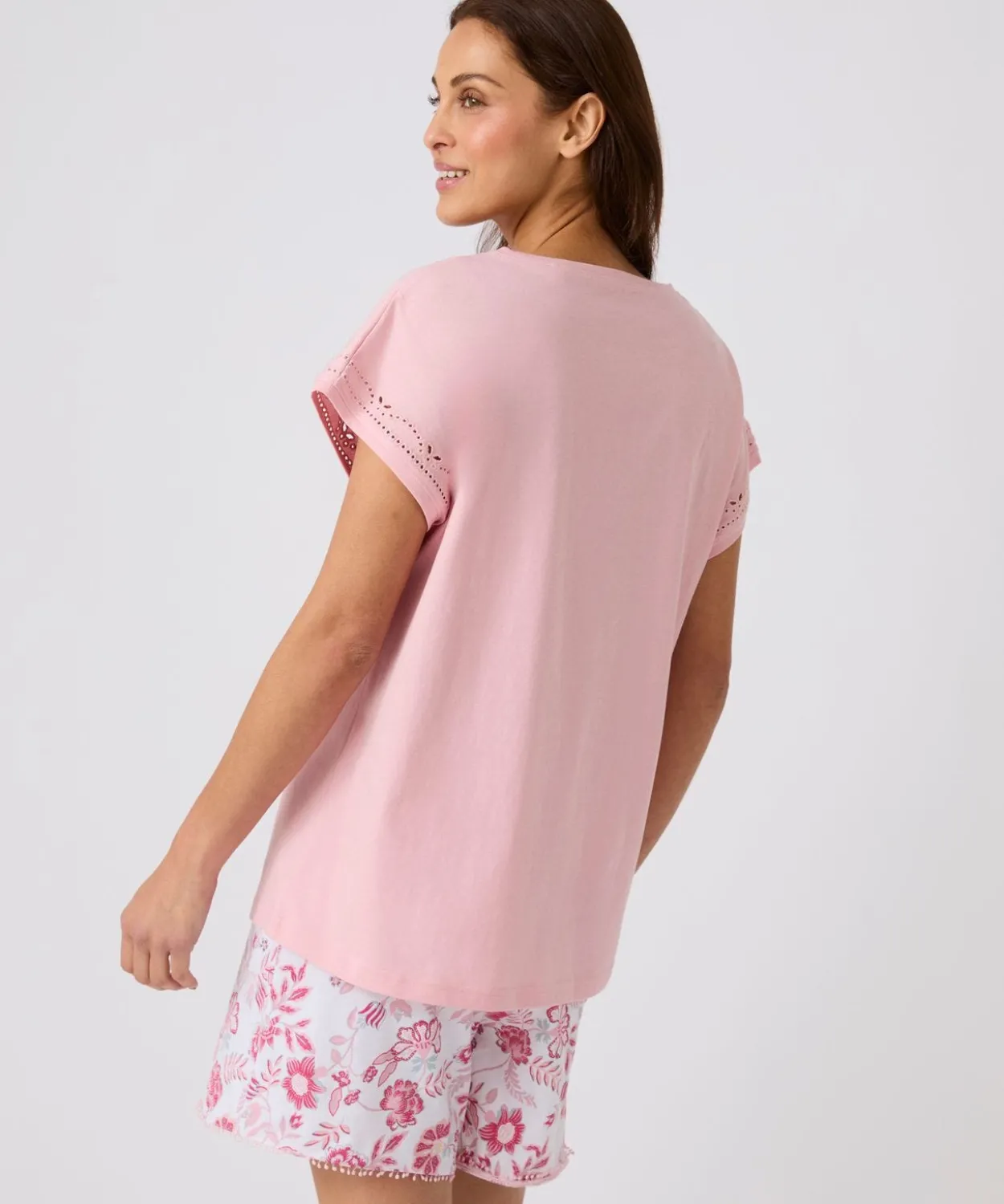 Pyjashort broderie anglaise