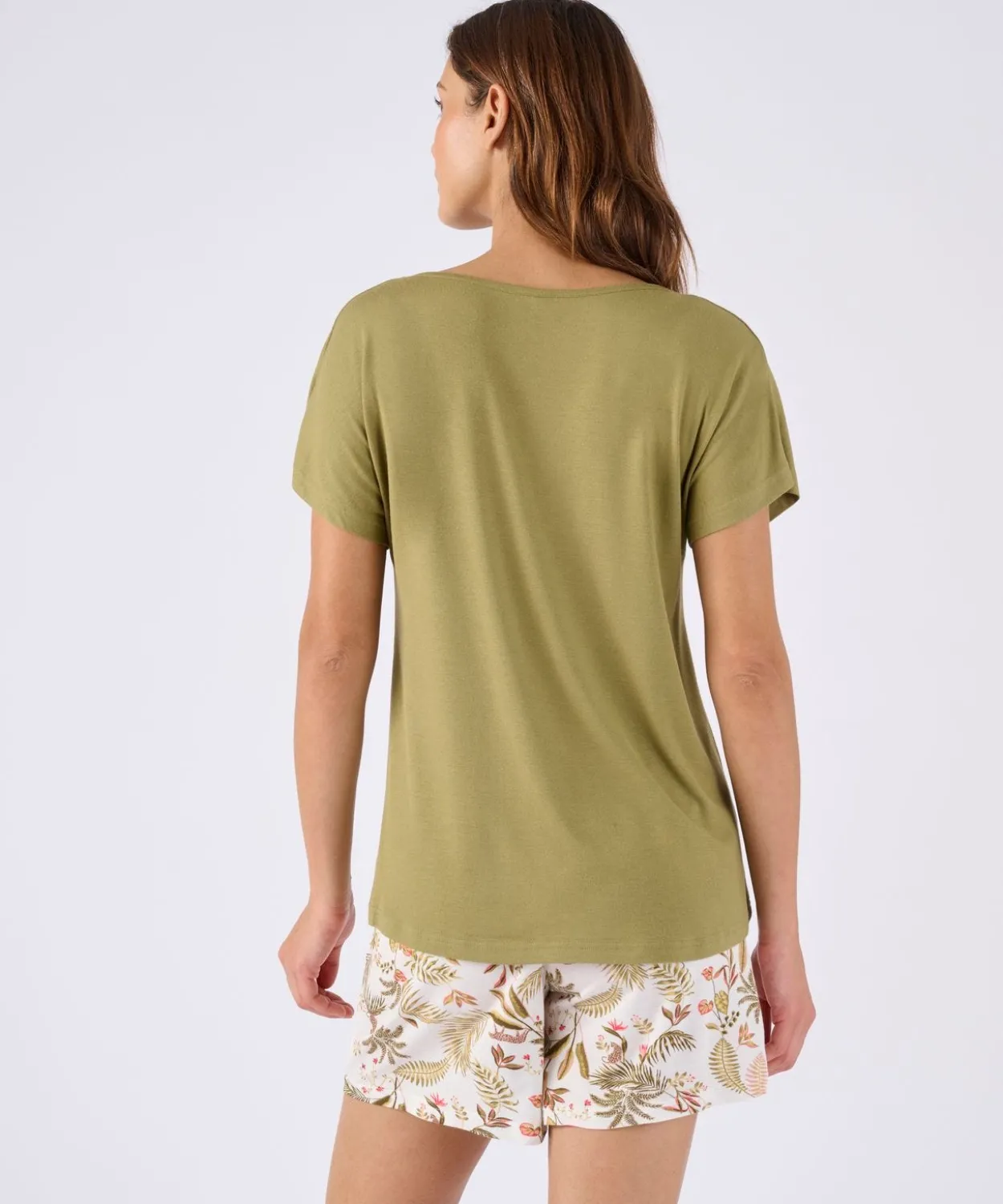 Pyjashort col dentelle