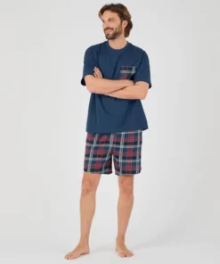 Pyjashort maille jersey pur coton peigné