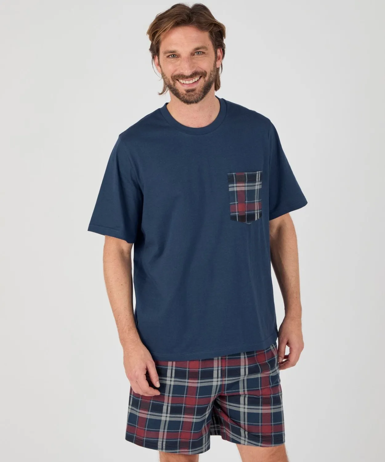 Pyjashort maille jersey pur coton peigné