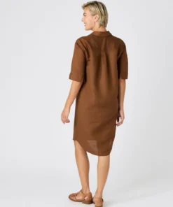 Robe caftan mélange lin