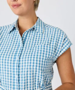 Robe-chemise tissu gaufré
