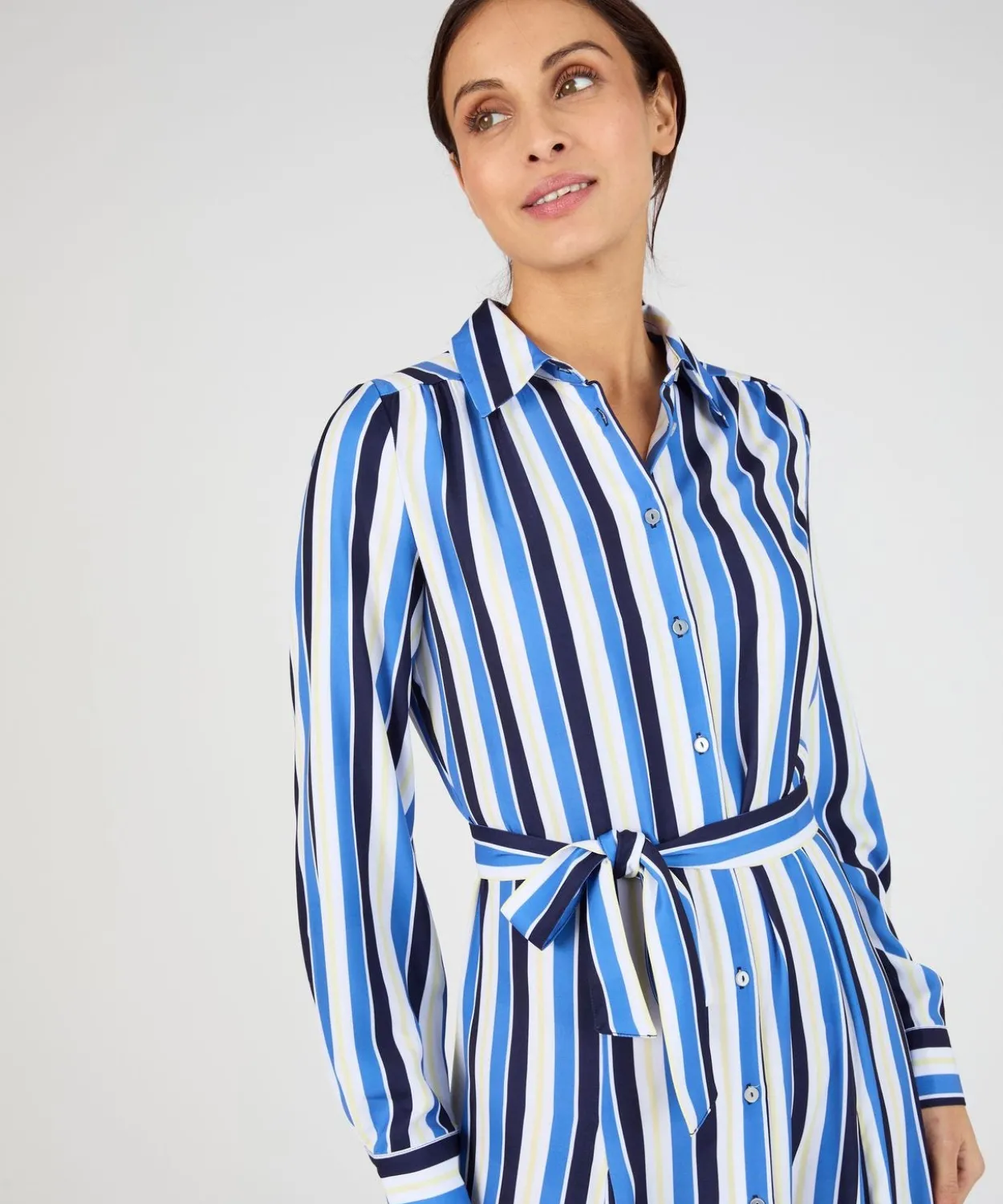 Robe-chemisier rayée