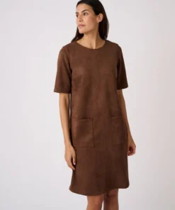Robe droite suédine