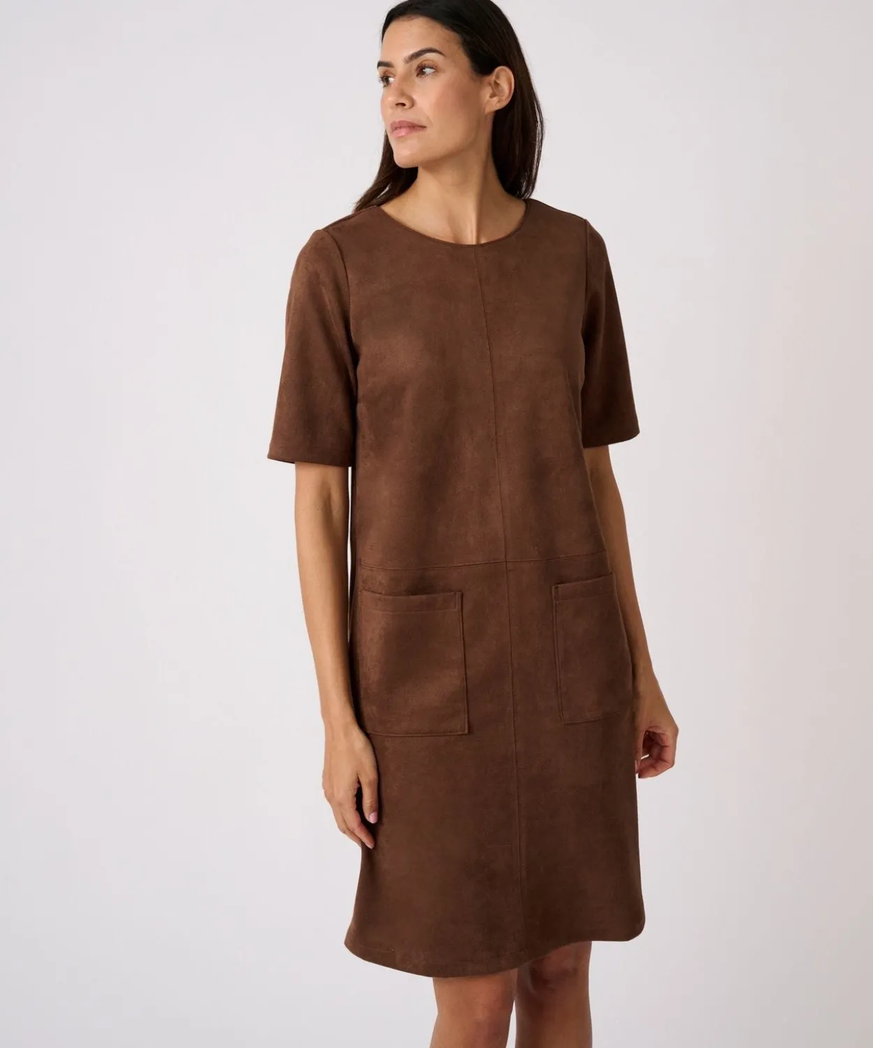 Robe droite suédine