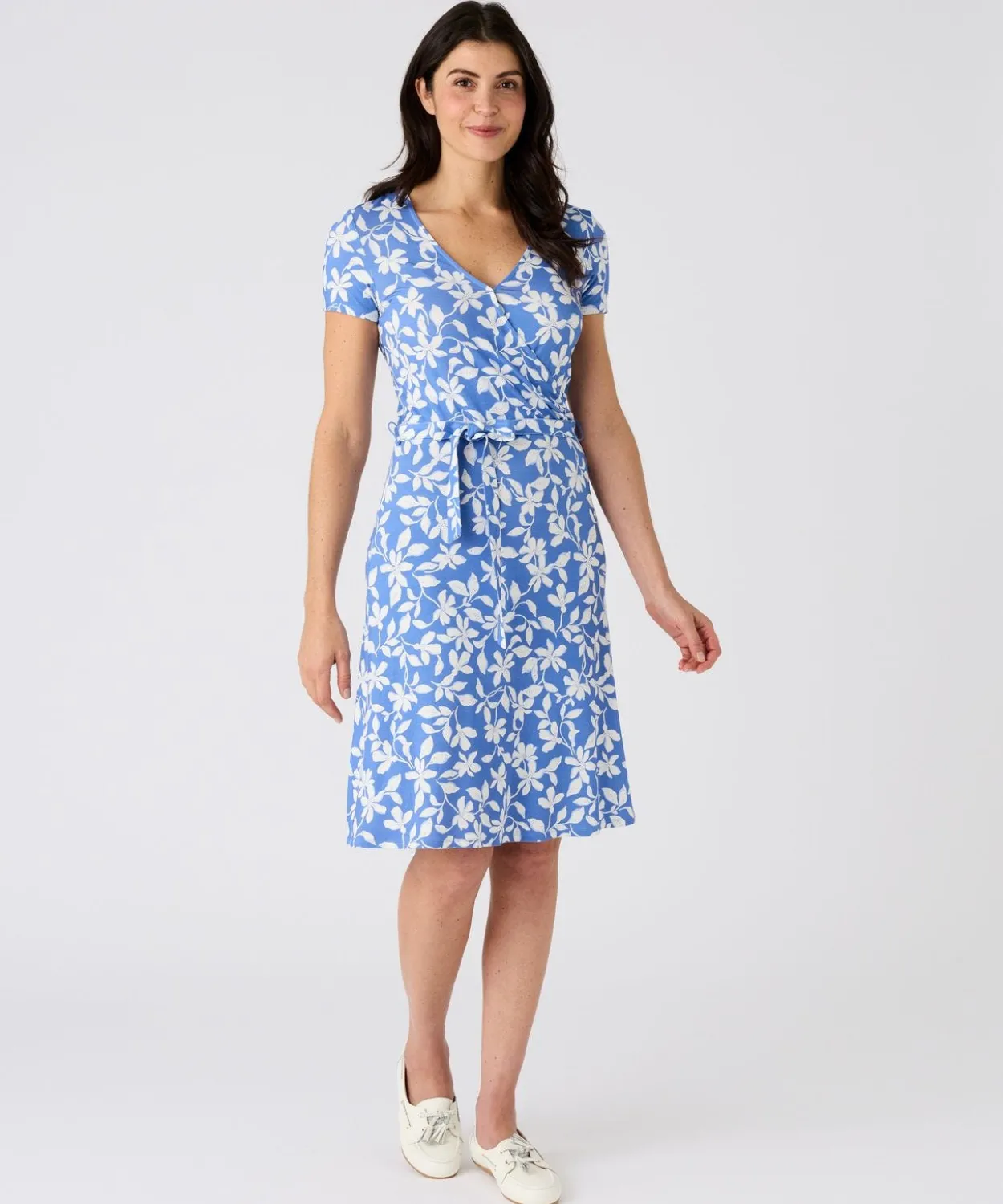 Robe effet cache-coeur viscose stretch