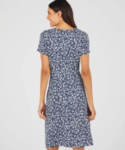 Robe effet cache-coeur viscose stretch